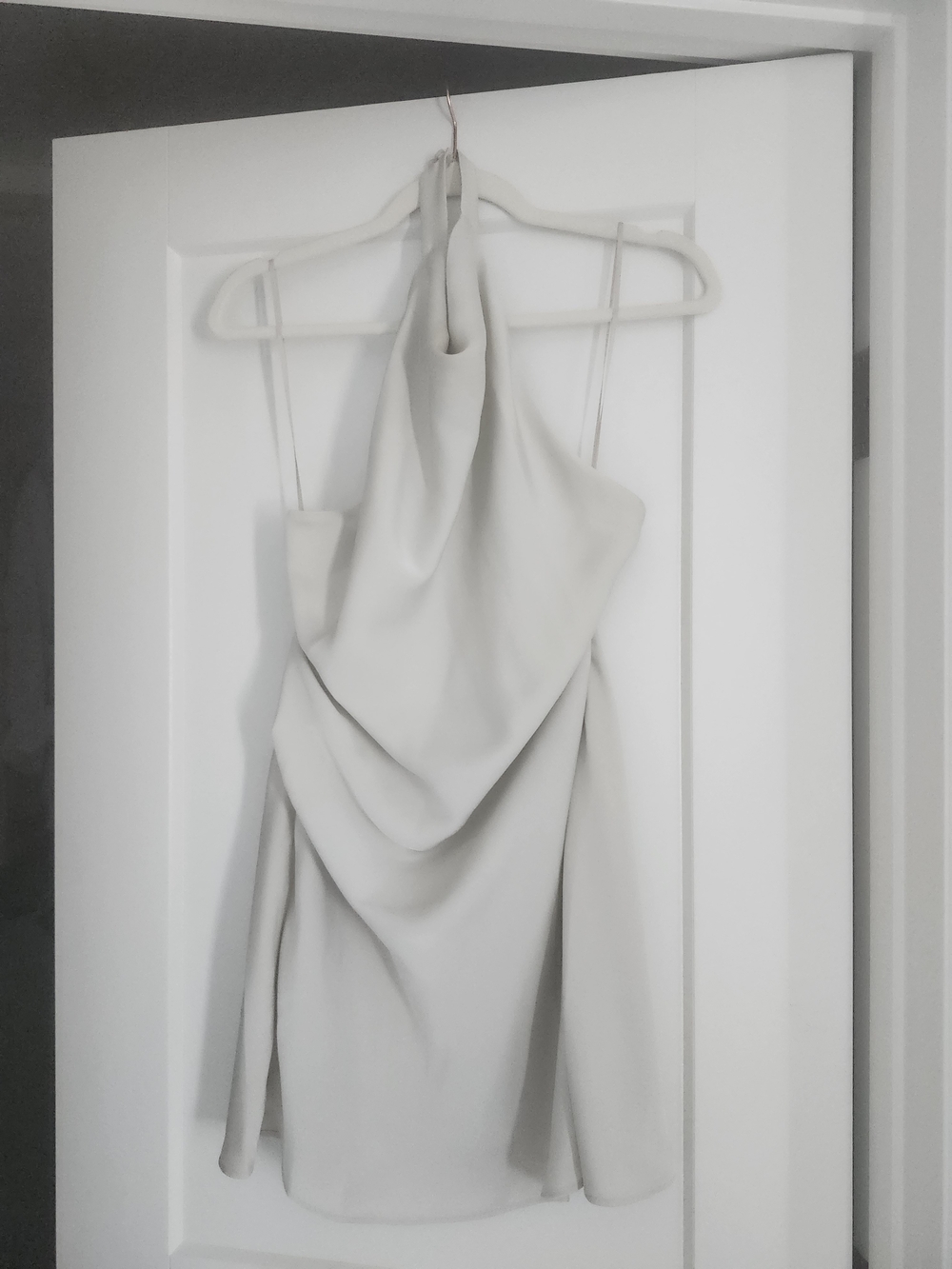 Babaton Aufience Satin Halter  Mini Dress